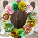 Recycling for Earth Day.. Paper Towel wreath