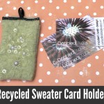 Simple Sewing: Recycled Sweater Card Holder