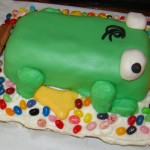 Perry the Platypus Cake, Part 2: Assembly
