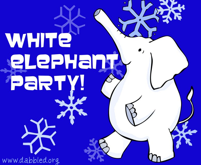 funny white elephant gifts. We usually do a White Elephant