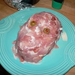 Halloween Food - Flayed Skin Cheeseball