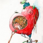 More in the latest robot watercolor series