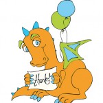 Dragon Thank You Note (and Illustration Friday)