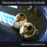 recipe marinated mozzarella eyeballs for halloween @ dabbled.org