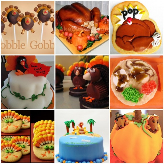 Turkey/thanksgiving sweets and cakes - from flickr