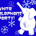 white elephant party invite