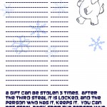 white elephant steal tally sheet with instructions