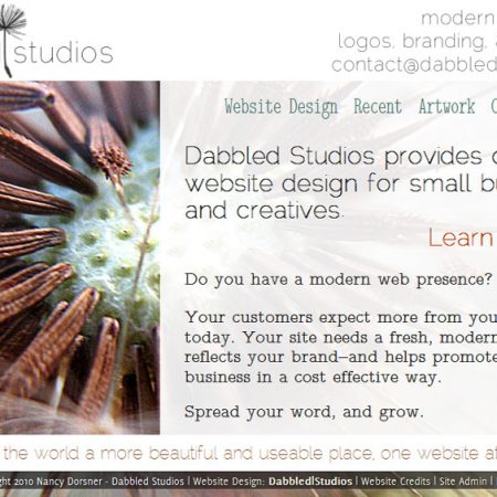 The new dabbledstudios.com website look