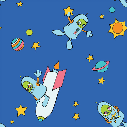 Spacerobot Fabric Design