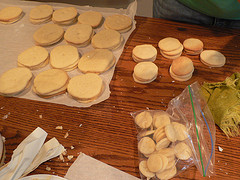 Making the cookie cakes