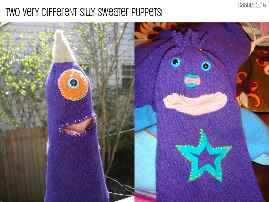 Silly Sweater Puppet How-To