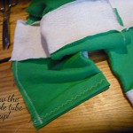 Sew all the way down your tube, then turn inside out to see the final scarf!