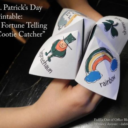 St Patrick's Day Printable: Origami Fortune Teller (Cootie Catcher)